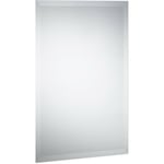 Miroir sans cadre, glace murale 40x60 cm, format portrait et paysage, facettes pour salle de bain, clair - Relaxdays