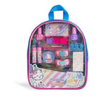 MARTINELIA - Sac à Dos Maquillage & Accessoires - Kit Beauté Enfant & Accessoires - Maquillage Pour Enfant - Vernis à Ongles, Stickers Nail Art, Gloss, Elastiques Cheveux et Sac - Coffret Cadeau Fille