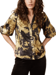 Traffic People Charlie Print Shirt, Black/Gold