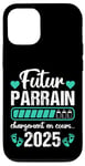 Coque pour iPhone 12/12 Pro Futur Parrain 2025 Humour Annonce Naissance Grossesse Cadeau