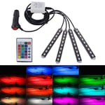 Belysning Bilgulv 36 stk. LED 4-i-1 RGB Neon - Fjernbetjening