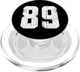 Numéro vintage #89 Numéro blanc sport PopSockets PopGrip pour MagSafe