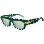 Lunettes de soleil Bottega Veneta  BV1321S Lunettes de soleil, Vert/Vert, 50 mm