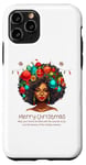 Coque pour iPhone 11 Pro Fille noire magique à la peau brune, mélanine, sœur de Noël