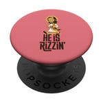 He Is Rizzin' Funny Christian Jesus Christ Rizz Risen Easter PopSockets PopGrip Adhésif