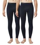 LAPASA Pantalon Thermique Homme Bas Caleçon M56 M Bleu Marine (2 Pantalons)