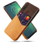 Bofink Motorola Moto G8 Plus skal med korthållare - Brun