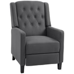 Button Tufted Recliner Chair Microfibre Cloth Reclining Armchair