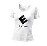 T-Shirt Femme Col V E Corp. Evil Geek Robot Serie Tv