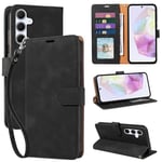 GOTOURED for Samsung A35 5G Case Wallet,A35 Case Soft Leather,4 Card Slots Holder RFID Blocking,Shockproof Protective Kickstand Wrist Strap Folio Flip Cases Cover for Samsung A35 5G (Black)