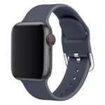 Bracelet en Silicone Remplacement pour Apple Watch Series 5 / 4 44mm - Bleu&Gris (Taille L)