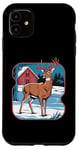 Coque pour iPhone 11 Design rétro Pop-Art avec motif de cerf et vintage