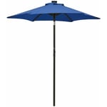 Vidaxl - Parasol avec lumières led Bleu azuré 200x211 cm Aluminium Azure blue