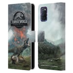 OFFICIAL JURASSIC WORLD FALLEN KINGDOM KEY ART LEATHER BOOK CASE FOR OPPO PHONES