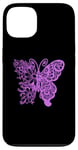 iPhone 13 Purple Butterfly Mandala Stencil Case