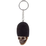 South Coast Jewellery 3D Skull Wearing Bearskin Keyring Keychain Bag Pencil Case Charm Pendent Zip Accessory Resin