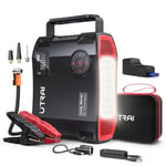 6000A Jump Starter Power Pack with 150PSI Air Compressor,UTRAI 27000mAh 12V Portable Emergency Car Battery Booster Jump Starter for All Gas/8L Diesel,DC160W,QC3.0,18W Fast Charging,LED Flashlight