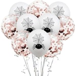 10pcs Clear Balloons Happy Birthday Halloween Party Decorations Rose Spider 12 Inches