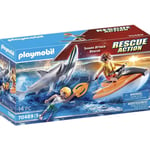 Playmobil 70489 Bateau De Secours et Attaque De Requins sauveteur en mer jet ski