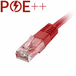 Cablenet 20m Cat6 RJ45 Red U/UTP PVC 24AWG Flush Moulded Booted Patch