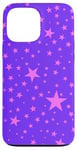 Coque pour iPhone 13 Pro Max Violet et rose, étoiles