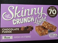 Skinny Crunch Chocolate Fudge 6 Boxes of 5 Snack Bars Skinny Bars