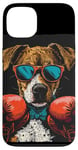 Coque pour iPhone 13 Événement de combat amusant avec ce costume de chien de boxe amusant