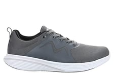 MBT Yasu Lace Up Chaussures De Sport Femme. Chaussures De Marche Anatomiques Et Confortables. Chaussures Physiologiques Confortables Et Stables Semelle Incurvée. Baskets Décontractées À Lacets. Gris