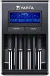 VARTA Chargeur de Piles, chargeur pour piles AA/AAA rechargeables, Dual Tech Charger, 4 modes de charge, contrôle de la température et autres mesures de sécurité, incl. câble UE de 1,8 m, non équipé