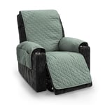 TIANSHU Housse Fauteuil Relax Imperméable, Housse pour Canapé Relax Housse Matelasse Réversible Chat Chiens Fauteuil Protection Lavable Résistant à l'usure Antidérapant(1 Place, Vert Clair)