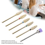 5pcs Nail Grinding Bits Set Tungsten Steel Dead Skin Remover Cleaning Brush HEN