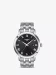 Tissot T1294101105300 Men's Classic Dream Date Bracelet Strap Watch, Silver/Black