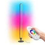 TANCEQI RGB Lampadaire LED Minimaliste Moderne Lampadaire Salon avec Télécommande Dimmable, Salon Luminosité Réglable d'angle, Lumière Ambiante Coloré, 140cm