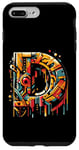 Coque pour iPhone 7 Plus/8 Plus Lettre de l'alphabet initiale D dans le style graffiti art