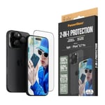 iPhone 16 Pro PanzerGlass 2-i-1 Bundle m. EasyAligner - Skjermbeskyttelse (UWF) / Kamerabeskyttelse - Gjennomsiktig / Svart