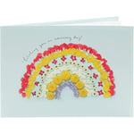 Floral Rainbow Design Into The Meadow Birthday Wishes Card