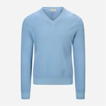 V-Neck Vintage Wool-Cashmere - Ligth Blue