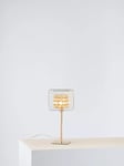 Impex Avignon Glass Cube Table Lamp