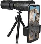 PJPPJH Télescope monoculaire, télescope monoculaire à Zoom Super téléobjectif 4K 10-300X40MM Portable, Objectif Prisme BAK4, pour l'observation des Oiseaux sur Les téléphones intelligents