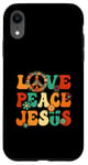 Coque pour iPhone XR Costume hippie sexy Love Peace Jesus Christian Fun années 60 et 70