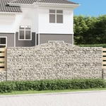 Bonnevie - Gabion pour Pierres arqué Panier de gabions - Cage à pierre 400x30x160/180 cm Fer galvanisé BV157329