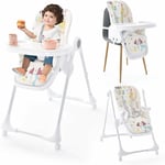 Goplus - Chaise Haute Convertible 3 en 1 pour Bébés 6-36 Mois-Pliable et Hauteur Dossier Réglable,Ceinture de Sécurité,Beige