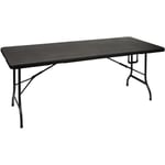 Table pliante, table valise, table pliable, résistante aux intempéries, avec poignée, idéale pour pique-nique, camping, barbecue, fête, supporte