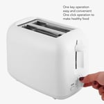 650W Toaster W/Double Wide Slots 6 Gears White Bread Machine For Home