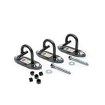 Anchor Gym Lot de 3 mini ancrages muraux H1 conçus pour sangles de poids, bandes de résistance, musculation, gym à domicile, physiothérapie (gris foncé)