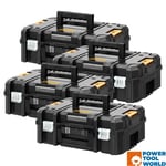 DeWalt DWST1-70703 TSTAK II Suitcase Flat Top Tool Storage Box x4