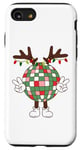 iPhone SE (2020) / 7 / 8 Christmas disco ball with antlers, peace sign, reindeer Case