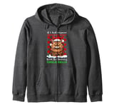 If I Had Anymore Christmas Spirit Jingle Bell Cat Christmas Zip Hoodie