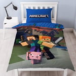 Single Bed Minecraft Good Guys Duvet Cover Set Reversible Gamer Bedding Set