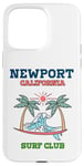 Coque pour iPhone 15 Pro Max Club de surf rétro de Newport, Rhode Island